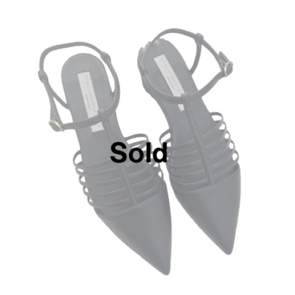 Stella McCartney Black Strappy Pointed flat